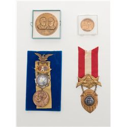 Lot of 4 items as described. Item number 1 is a  die struck bronze medallion of Pearl Harbor,  Decem