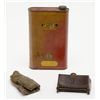 Image 1 : Collector’s lot consisting of a U.S. cartridge  pouch, a German cleaning kit marked “Ag m/42B” on  a