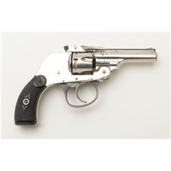 Hopkins and Allen double action safety hammerless  revolver in .32 S&W caliber, nickel plated, hard