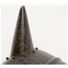 Image 2 : 19th to 20th century reproduction chanfron or  horse armor showing a thin metal with painted  decora