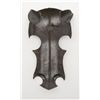 Image 3 : 19th to 20th century reproduction chanfron or  horse armor showing a thin metal with painted  decora