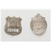 Image 2 : Lot of 2 badges in riker case including a  Riverton, Wyoming Police shield, no maker mark  visible o