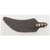 Image 1 : North Africa to Morocco style curved dagger with  graduated hilt showing various colored bone pieces