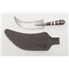 Image 2 : North Africa to Morocco style curved dagger with  graduated hilt showing various colored bone pieces