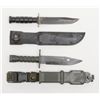Image 2 : Lot of 2 military knives as described. Number 1 is  a U.S. utility or fighting knife marked Camillus