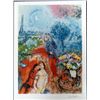 Image 1 : Marc Chagall Lovers in Paris Romantic Art Print
