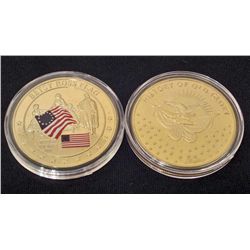 BETSY ROSS FLAG .999 GOLD CLAD COLLECTIBLE COIN