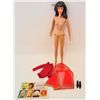 Image 1 : 1968 BRUNETTE LIVING BARBIE DOLL WITH CLOTHES AND BOOKLET