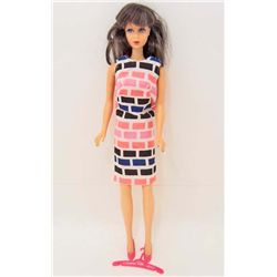 1966 BRUNETTE TWIST AND TURN BARBIE WITH CLOTHES