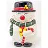 Image 1 : SNOWMAN CHRISTMAS HOLIDAY COOKIE JAR WITH ORIGINAL BOX