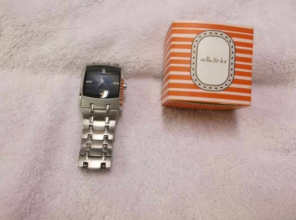 Armitron Men's Silver Blue Face Watch water resistant deep blue face