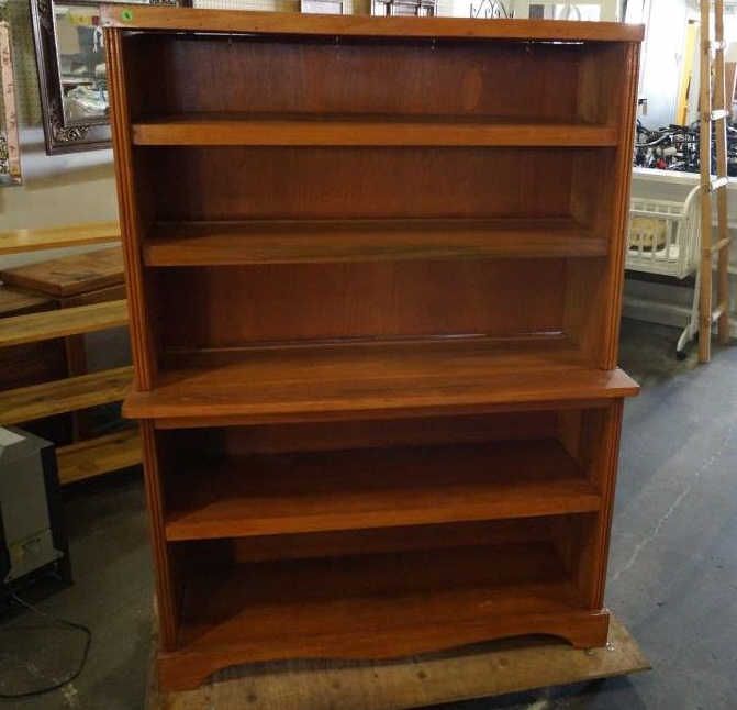 Vintage China Cubbard has plate groves in shelves for stand up plates 5