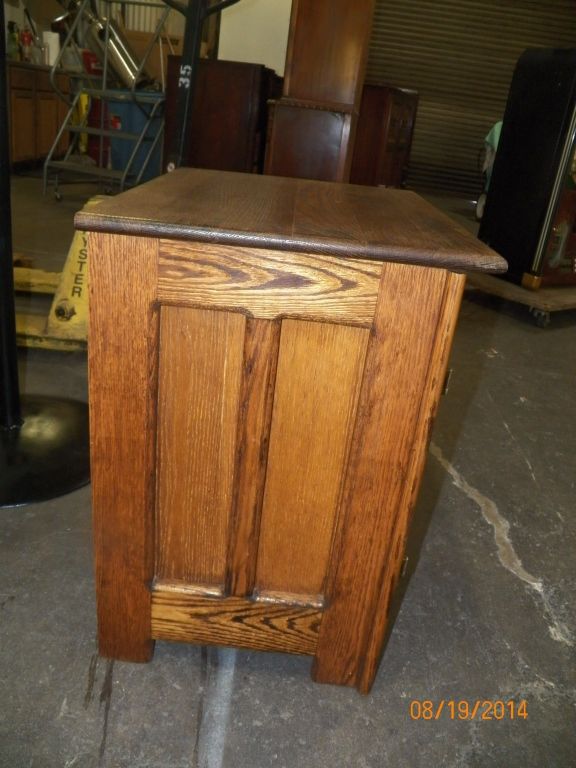 White Clad Oak Ice Box End Table Ice Box End Table approx 22" wide x 17