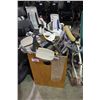 Image 1 : BIN OF ASSORTED WALKING CANES & CRUTCHES