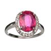 Image 1 : APP: 2.1k Designer Sebastian 2.66CT Ruby And Topaz Platinum Over Sterling Silver Ring