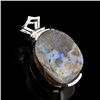 Image 1 : APP: 1.8k 11.57Grams Natural Form Boulder Opal And Sterling Silver Pendant