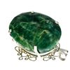 Image 1 : APP: 15.7k Designer Sebastian 472.51CT Oval Cut Green Beryl and Sterling Silver Pendant