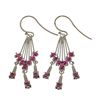 Image 1 : APP: 3k 1.72CT Round Cut Ruby And Sterling Silver Earrings