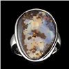 Image 1 : APP: 2.1k Natural Form Boulder Opal And Sterling Silver Ring