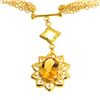 Image 1 : APP: 5.1k 16.48CT Oval Cut Citrine 14 kt. Gold Over Sterling Silver Necklace