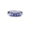 Image 1 : APP: 1.9k 1.35CT Oval Cut Tanzanite And Platinum Over Sterling Silver Ring