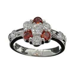 APP: 0.8k Designer Sebastian 1.00CT Round Cut Swiss Cubic Zirconia And Platinum Over Sterling Silver