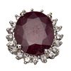 Image 1 : APP: 7.1k 19.99CT Ruby And Topaz Platinum Over Sterling Silver Ring