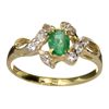 Image 1 : APP: 2.2k 14 kt. Gold, 0.40CT Emerald And Topaz Ring