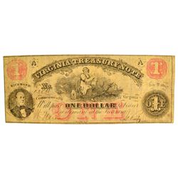 One Dollar Virginia Treasury Note