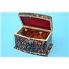 Image 1 : A Regency tortoiseshell veneered bow fronted 2 division tea caddy fitted interior lids, the finia...