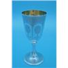 Image 1 : A Victorian silver chalice with bright-cut floral-engraved decoration on knopped stem and circula...