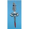 Image 1 : A George III silver baby's rattle and whistle with 8 bells pendant, together with coral teether,...