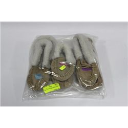 3 PAIR OF HANDMADE MOCCASINS
