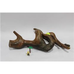 EXTRA ORDINARY STAINED WOOD ACCENT PIECE