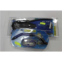 #7&9 U.S. DIVERS FLIPPERS GOGGLES AND SNORKEL