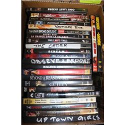 BOX W/ 25 DVD MOVIES ON CHOICE
