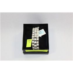 WHITE CRYSTAL PEARL BRACELET