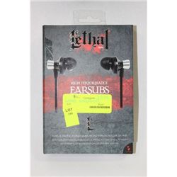 LETHAL HIGH PERFORMANCE EAR BUD HEAD PHONES