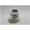 Image 1 : HAND PAINTED PORCELAIN LIGHTER WITH DISH