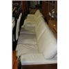 Image 1 : WHITE LEATHER SOFA AND LOVESEAT