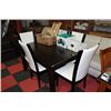 Image 1 : KITCHEN TABLE W/BUTTERFLY LEAF WITH 5 SIDE CHAIRS