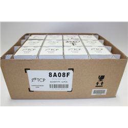 CASE OF TCP 8 WATT FROSTED LIGHT BULBS