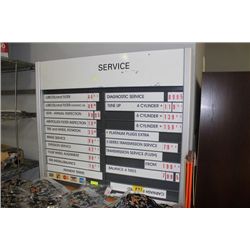 MAGNETIC SIGN W/ LETTERS