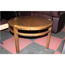 SOLID WOOD END TABLE, ROUND