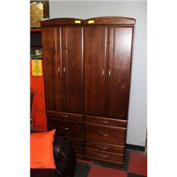 WOOD 6FT NARROW CABINET