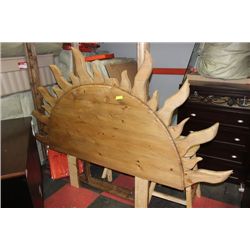 HANDMADE SUNSHINE QUEEN SIZE HEADBOARD AND FRAME