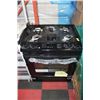 Image 1 : BLACK GE SLIDE-IN GAS RANGE, NEW