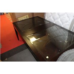 SHOWHOME WOOD AND GLASS TOP KITCHEN TABLE