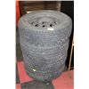Image 1 : SET OF 4 - P235/65R17 SNOW TIRES WITH 5 BOLT RIMS