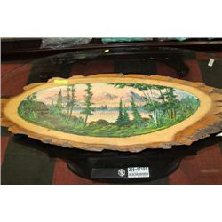 OIL ON WOOD SLAB (B.C. ARTIST SIGNED 1980)